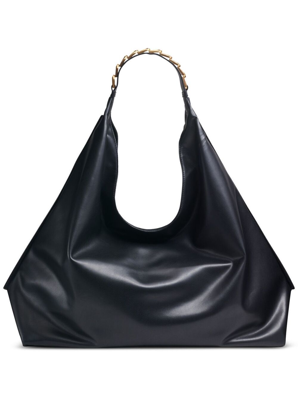 Donna Karan New York Bellmore Extra Large Hobo Black-gold bezel  ($398)